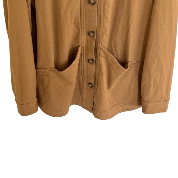J Jill Tan Knit Modern Barn Jacket Medium - Picture 4 of 12